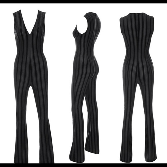 House of CB Pants - Black stripe jumpsuit